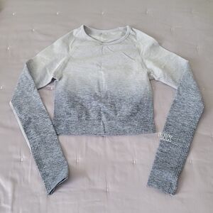 NWOT Victoria's Secret Gray Ombre Long Sleeve Tee